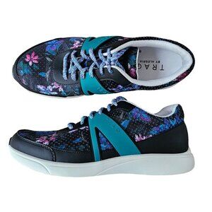 Traq By Alegria Women's Floral Print Sneakers Size 9.5 (40)